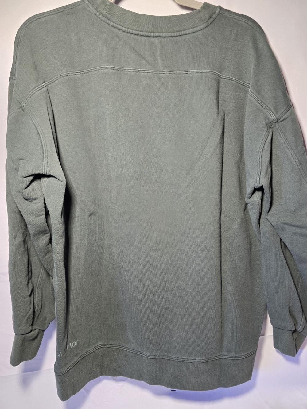 Lululemon Perfectly Oversized Pullover Crew Neck Sweatshirt Green Women’s 14 B2